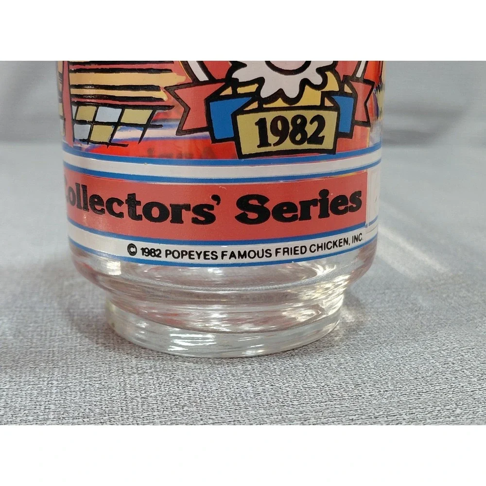 Vtg‎ 1982 Popeye's 10th Anniv Collector's Series Glasses Olive Oyl Swee' Pea